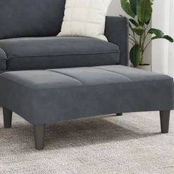 vidaXL Otomanas-Reposapiés de terciopelo 77x55x31 cm