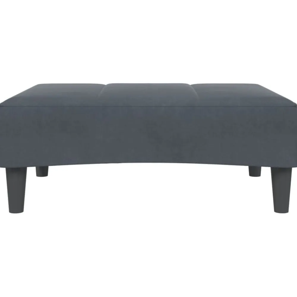 vidaXL Otomanas-Reposapiés de terciopelo 77x55x31 cm