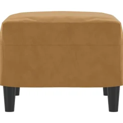 vidaXL Otomanas-Reposapiés de terciopelo marrón 60x50x41 cm