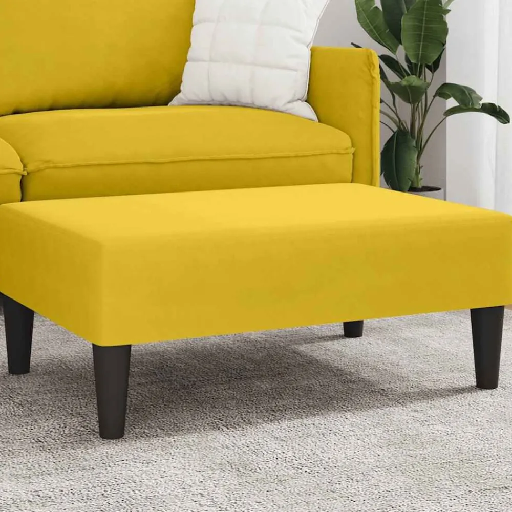 vidaXL Otomanas-Reposapiés de terciopelo 77x55x31 cm