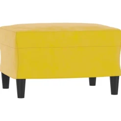 vidaXL Reposapiés de terciopelo 60x50x41 cm Amarillo Hot