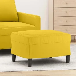 vidaXL Reposapiés de terciopelo 60x50x41 cm Amarillo Hot