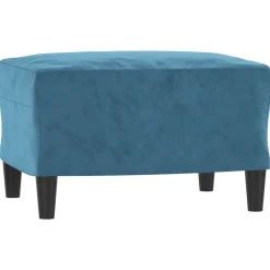vidaXL Reposapiés de terciopelo 60x50x41 cm Azul Hot