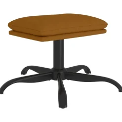 vidaXL Otomanas-Reposapiés de terciopelo marrón 60x60x36 cm