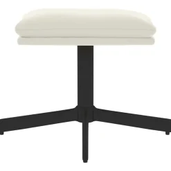 vidaXL Otomanas-Reposapiés de terciopelo blanco 60x60x36 cm