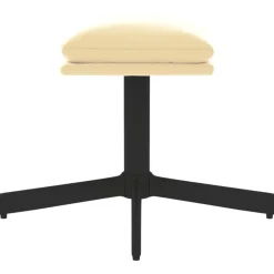 vidaXL Otomanas-Reposapiés de terciopelo blanco 60x60x36 cm