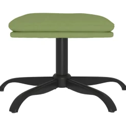 vidaXL Reposapiés de terciopelo 60x60x36 cm Verde claro Discount