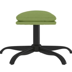 vidaXL Reposapiés de terciopelo 60x60x36 cm Verde claro Discount