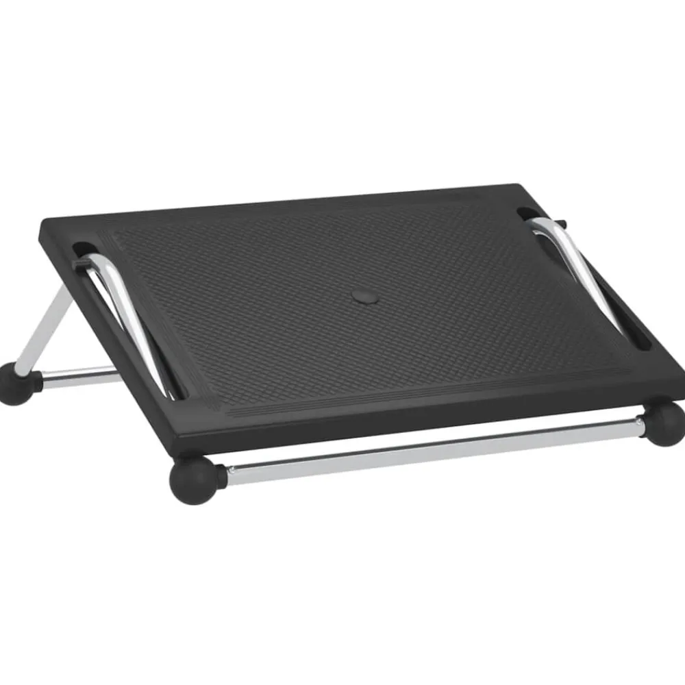 vidaXL Otomanas-Reposapiés negro 45x40x13,5 cm