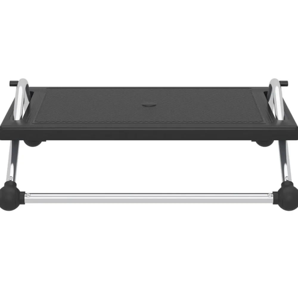 vidaXL Otomanas-Reposapiés negro 45x40x13,5 cm