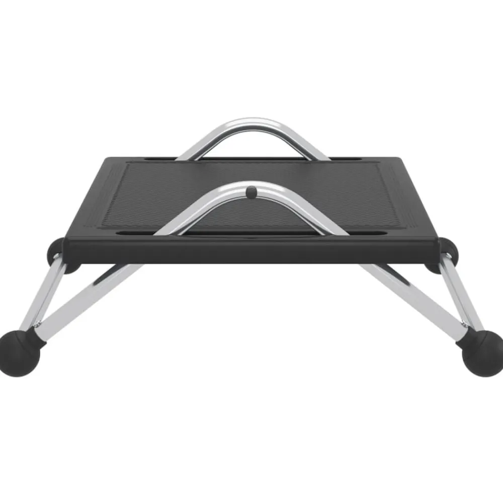 vidaXL Otomanas-Reposapiés negro 45x40x13,5 cm
