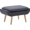 vidaXL Reposapiés tapizado de tela 73x43x42 cm gris oscuro Outlet