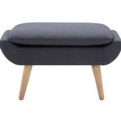 vidaXL Reposapiés tapizado de tela 73x43x42 cm gris oscuro Outlet