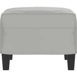 vidaXL Reposapiés tela de microfibra 60x50x41 cm Gris claro Discount