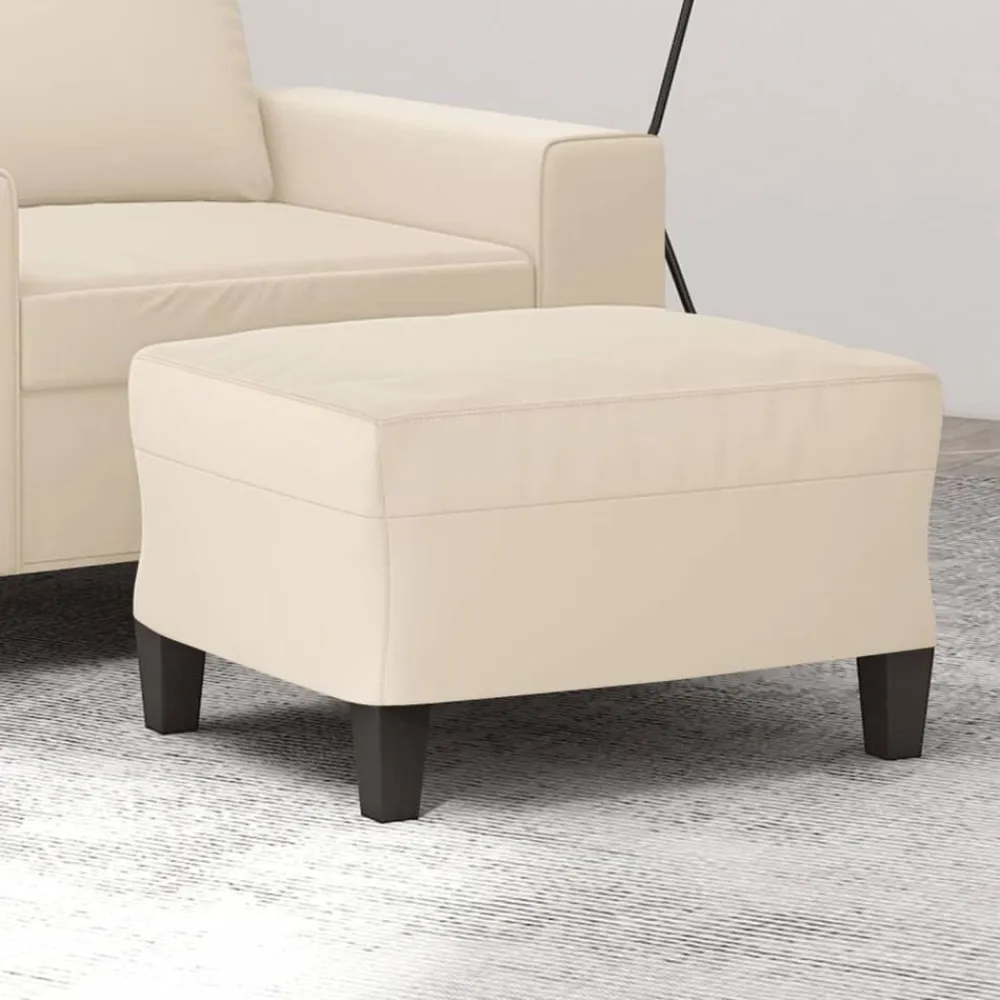 vidaXL Otomanas-Reposapiés tela de microfibra 60x50x41 cm