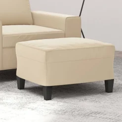 vidaXL Otomanas-Reposapiés tela de microfibra 60x50x41 cm