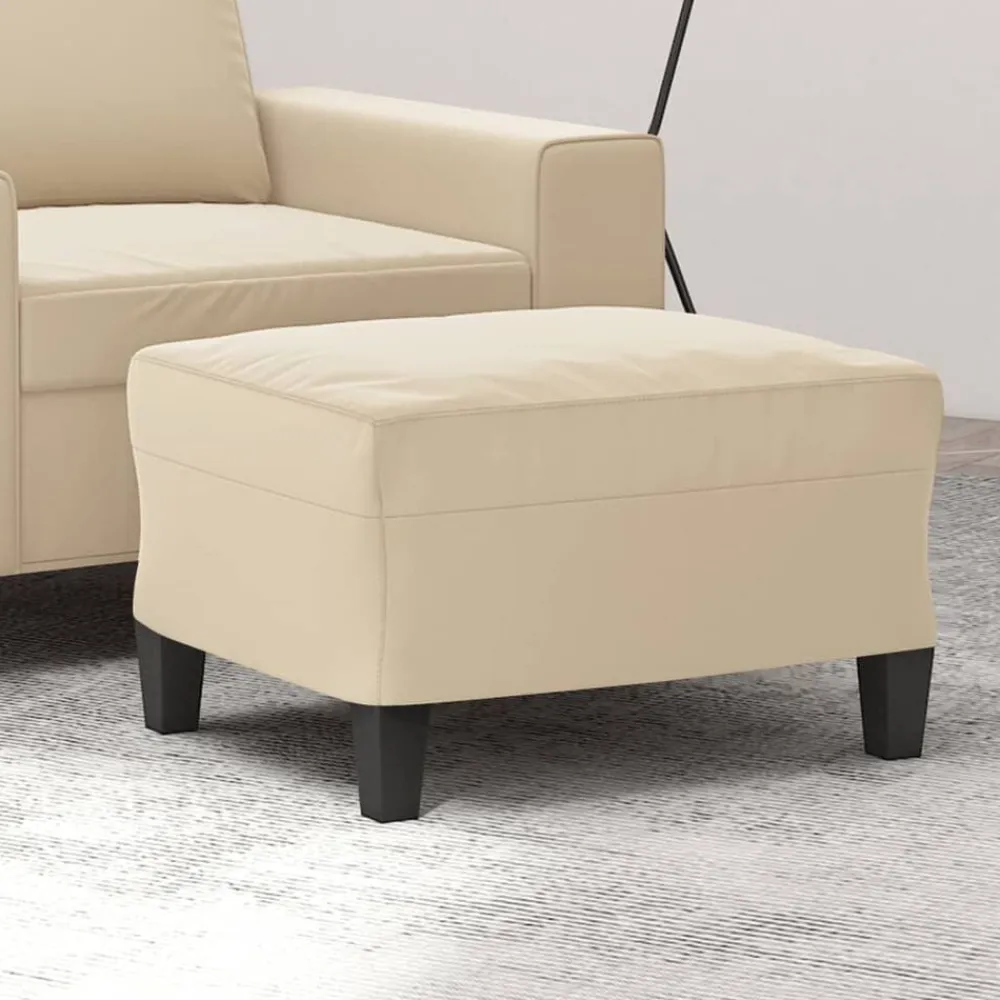 vidaXL Otomanas-Reposapiés tela de microfibra 60x50x41 cm