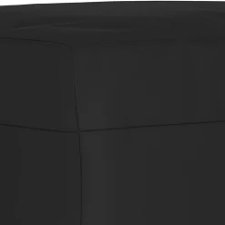 vidaXL Reposapiés tela de microfibra 60x50x41 cm Negro