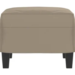 vidaXL Otomanas-Reposapiés tela de microfibra gris taupe 60x50x41 cm