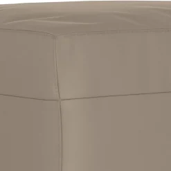 vidaXL Otomanas-Reposapiés tela de microfibra gris taupe 60x50x41 cm