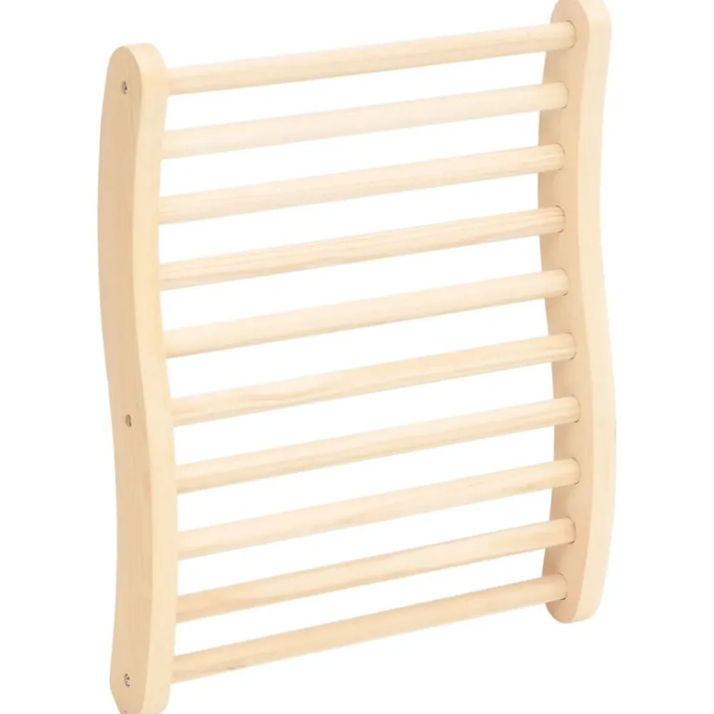 vidaXL Piscina Y Spa-Respaldo de sauna madera maciza de pino en forma de S