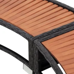 vidaXL Piscina Y Spa-Revestimiento de bañera de hidromasaje de ratán sintético