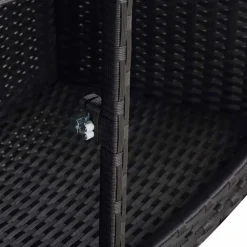 vidaXL Piscina Y Spa-Revestimiento de bañera de hidromasaje de ratán sintético