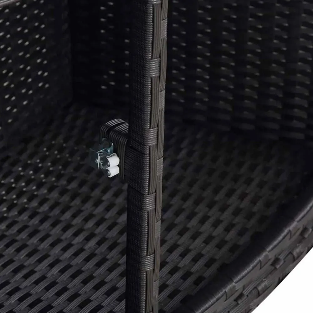 vidaXL Piscina Y Spa-Revestimiento de bañera de hidromasaje de ratán sintético