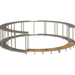 vidaXL Piscina Y Spa-Revestimiento de bañera de hidromasaje con almacenaje y escalón