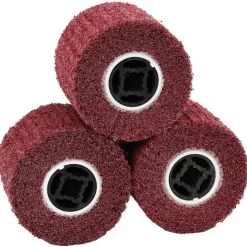 vidaXL Accesorios Para Herramientas-Rodillos de Lijado 3 pcs Rojo 12 x 12 x 10 cm Fibra sintética