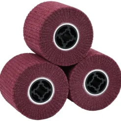 vidaXL Accesorios Para Herramientas-Rodillos de Lijado 3 pcs Rojo 12 x 12 x 10 cm Fibra sintética