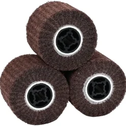 vidaXL Rodillos de Lijado 3 pcs Marrón 12 x 12 x 10 cm Fibra sintética Clearance