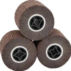 vidaXL Accesorios Para Herramientas-Rodillos de Lijado 3 pcs Marrón 12 x 12 x 10 cm Fibra sintética
