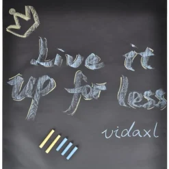 vidaXL Material De Oficina-Rollo adhesivo de pizarra de pared con tizas 2 uds 0,45 x 2 m