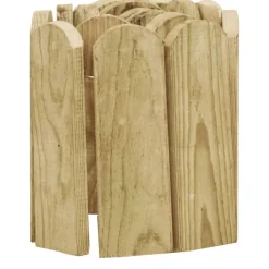 vidaXL Vallas De Jardín-Rollo de borde de madera de pino impregnada 120 cm