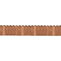 vidaXL Rollo de borde de madera de pino impregnada marrón 120 cm Marr&oacute;n Outlet