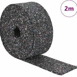 vidaXL Rollo de gránulos de caucho Negro 200 x 5 x 0,3 cm Goma Discount