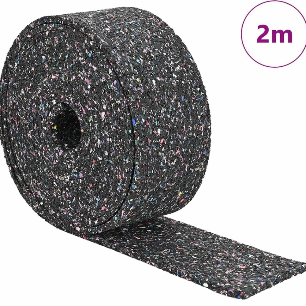 vidaXL Rollo de gránulos de caucho Negro 200 x 5 x 0,3 cm Goma Discount