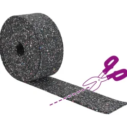 vidaXL Rollo de gránulos de caucho Negro 200 x 5 x 0,3 cm Goma Discount