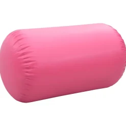 vidaXL Rollo hinchable de gimnasia con bomba PVC 100x60 cm Rosa Outlet