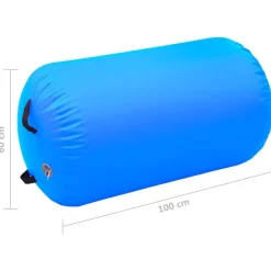 vidaXL Rollo hinchable de gimnasia con bomba PVC 100x60 cm Azul Best