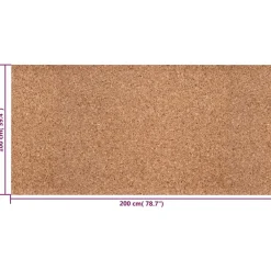 vidaXL Rollos de corcho Marrón 100 x 200 x 0,2 cm Corcho Sale
