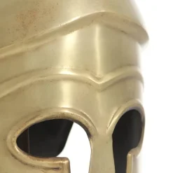 vidaXL Arte Y Ocio-Réplica de casco de guerrero griego rol en vivo acero latón