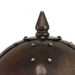 vidaXL Arte Y Ocio-Réplica de casco de guerrero vikingo LARP acero cobre