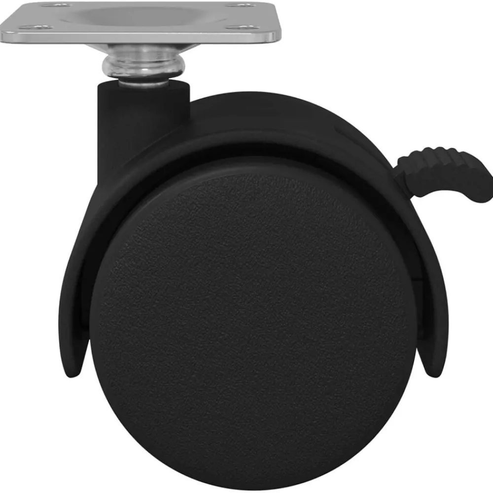 vidaXL Rueda 2 pcs Negro 39,5 x 39,5 x 37,8 mm Hierro y polipropileno