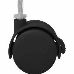 vidaXL Rueda 2 pcs Negro y Plata 40,1 x 40,1 x 37,8 mm Hierro y PP Clearance