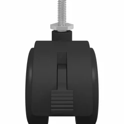 vidaXL Rueda 2 pcs Negro y Plata 40,1 x 40,1 x 37,8 mm Hierro y PP Clearance