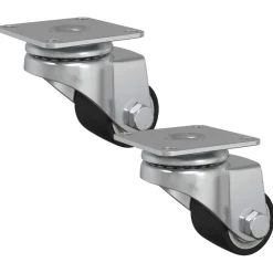 vidaXL Rueda 2 pcs Plateado 44,1 x 44,1 x 1,95 mm Nylon Hot