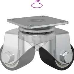 vidaXL Rueda 2 pcs Plateado 44,1 x 44,1 x 1,95 mm Nylon Hot