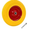 vidaXL Manipulación De Materiales-Rueda de carretilla con eje macizo PU 4.00-8 390 mm